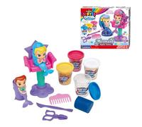 Lexibook, Salon de Coiffure Sirènes en Pâte à Modeler, Rose Blanc Bleu Jaune, CRDOUGH12