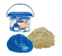 Lexibook, Seau 2-en-1 Sable & Slime, CRSLIM7 | Seau 2-en-1 : sable métallique et slime, Bleu/Beige