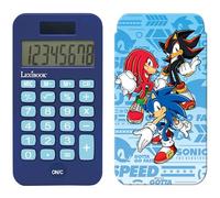 Lexibook, Sega Sonic The Hedgehog, Calculatrice de Poche avec Couvercle de Protection, Fonctions Classiques et évoluées, à Piles et Solaire, Bleu, C45SNLXB
