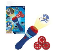 Lexibook, Sega Sonic The Hedgehog, Projecteur d'histoires et Lampe Torche, Projette 24 Images de l'univers de Sonic avec 3 disques, Rouge/Bleu, LTC050SNLXB
