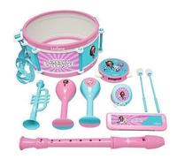 Lexibook, Gabby et la Maison Magique, Set de 7 instruments de musique (Tambour, Maracas, Castagnette, Harmonica, Flûte, Trompette, Tambourin), Jouet Musical, Pratique à transporter, Rose/bleu, K360GDH
