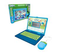 Lexibook, Smurfarna, franska/engelska tvåspråkig pedagogisk dator, barnleksak med 124 språkaktiviteter, skriva, matematik, logik, musik och spel, blå, JC598SFi1