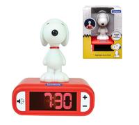 Lexibook, Snoopy Réveil Veilleuse, RL800PNLXB | Sons et mélodies, écran LCD rétroéclairé, lumineux, snooze, Rouge
