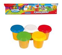 Lexibook, Softee Kit Pâte à Modeler, CRDOUGH2LXB | Kit de 5 : Couleurs classiques