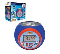Lexibook, Sonic The Hedgehog, Réveil-projecteur avec Fonction Alarme et répétition Snooze, veilleuse avec minuterie, écran LCD, à Piles, Bleu, RL977SN