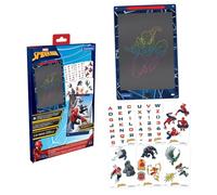 Lexibook, Spider-Man Ardoise Magique, CRT10SP | Format A4, écran 28 cm, 1 stylet et 6 pochoirs inclus, Dessins multicolores, Bleu