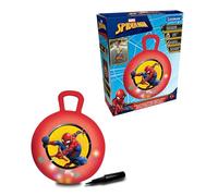 Lexibook, Spider-Man, Balle sauteuse Gonflable, Pompe Manuelle Incluse, Plastique sécurisé et résistant, Rouge, BG040SPLXB