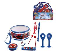 Lexibook, Spider-Man, Ensemble Musical - 7 Instruments, K360SPLXB | Maracas, castagnettes, harmonica, trompette et tambour avec baguettes pour découvrir la musique dès le plus jeune âge