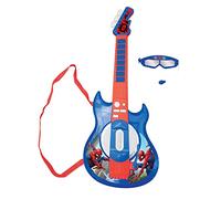 Lexibook, Spider-Man, Guitare électronique lumineuse avec micro, lunettes avec microphone, mélodies, 2 modes de jeu, prise pour MP3, bleu/rouge, K260SP