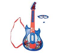 Lexibook Spider-Man Guitare électronique Lumineuse avec Micro, Lunettes avec Microphone, mélodies, 2 Modes de Jeu, Prise pour MP3, Bleu/Rouge, K260SPLXB