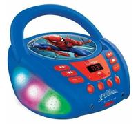 Lexibook Lecteur CD Bluetooth Spider-Man – Effets lumineux, pour enfants, micro/AUX – Bleu/Rouge