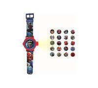 Lexibook, Spider-Man, Montre Bracelet Ajustable écran Digital avec 20 Projections de Spider-Man et Ses Amis, pour Enfant, Rouge/Bleu, DMW050SP