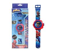 Lexibook - Spider-Man Montre Bracelet Ajustable écran Digital avec 20 Projections de Spider-Man et Ses Amis - pour Enfant/Garçon - Rouge et Bleu- DMW050SPLXB