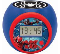 Lexibook, Spider-Man Projector wekker met sluimerfunctie en alarmfunctie, noctilight met timer, LCD scherm, werkt op batterijen, RL977SP