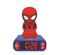 Lexibook – Réveil veilleuse digital Spiderman 3D lumineux et sonore Rouge et bleu Enfant