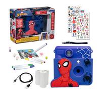 Lexibook Spider-Man StarCAM avec Pochette 3D Spider-Man, DJ130SPZLXB | Imprimez des photos avec StarCAM, pochette Spider-Man 3D, 4 rouleaux, autocollants, jeux, MP3 et USB-C.