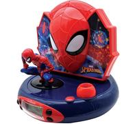 Lexibook Radio-réveil projecteur Spider-Man RP500 – Veilleuse, projection au plafond, effets sonores