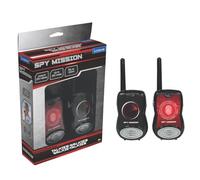 Lexibook - Spy Mission - Talkies-Walkies 200m, Jeu de Communication pour Enfant, 2 canaux de Communication, Clip Ceinture, Noir/Rouge, TW12SPYLXB