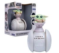 Lexibook, Star Wars, Jouet Grogu à roulettes à Une Roue, Gris, ROB01SWLXB | Jouet Grogu auto-équilibré à une roue, activé par claquement, portable avec effets sonores amusants.