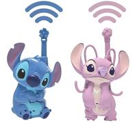 Lexibook Talkies-walkies Disney Stitch et Angel 3D TW18D1 – Portée 500 m, 2 canaux, Bleu/Rose