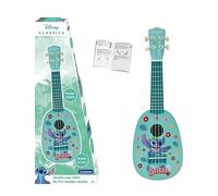 Lexibook, Disney Stitch, Mon Premier ukulélé en Bois, 4 Cordes en Nylon, 53 cm, Guide Inclus, Bleu, K230DLXB