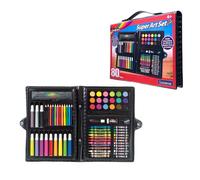 Lexibook, Super Kit d'art, Studio Portable, 80 Pièces, Noir, ARTSET2LXB | Kit d’art 80 pièces avec mallette, dessin, coloriage et aquarelle pour créer partout