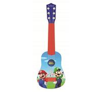 Lexibook, Super Mario, Ma première Guitare Acoustique, 6 Cordes en Nylon, 53 cm, Guide d'apprentissage Inclus, Bleu/Rouge, K200NI