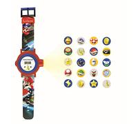 Lexibook, Super Mario, Montre Bracelet Ajustable écran Digital avec 20 Projections de l'univers Mario Kart, pour Enfant/Garçon, Rouge/Bleu, DMW050NI