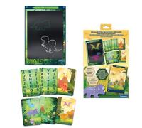 Lexibook, Tablette d'apprentissage et de dessin E-Ink multicolore 11 pouces Dinosaures, écran sensible à la pression, pochoirs et stylet, effacement en un seul geste, ultra-léger, vert/bleu, CRT10DINO
