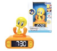 Lexibook Réveil veilleuse Titi RL800TW – Écran LCD rétro-éclairé, Sons et mélodies, Snooze, Jaune