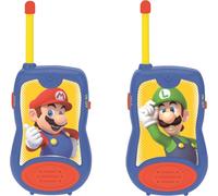 LEXIBOOK TW12NI Brothers Nintendo Super Mario Walkie-talkies, jeu de communication pour enfants/garçons, clip ceinture pour le transport, batterie, bleu/rouge