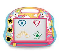 Lexibook Ardoise magique Licorne CRUNI550 – Multicolore, magnétique, stylet et tampons, rose