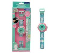 Lexibook, Unicorn Montre à Projection, DMW050UNILXB | Digital, 20 projections, Bracelet réglable, bague de lentille rotative, heure/date, pile incluses