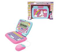 Lexibook Ordinateur éducatif Licorne JC398UNIi1 bilingue FR/EN 40 activités Bleu/Blanc