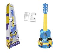 Lexibook Universal Moi, Moche et Méchant 3 Agnès & Fluffy Ma première Guitare, 6 Cordes en Nylon, 53 cm, Guide Inclus, Rose / Blanc, K200DES