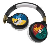 Lexibook - Warner Harry Potter - Casque Audio 2-en-1 Bluetooth et Filaire, Stéréo, sans Fil, Filaire, Son limité, Pliable, Ajustable, Batterie Rechargeable, Noir/Gris, HPBT010HP