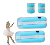 LEXICAMHS Lot de 2 brassards de poids réglables pour chevilles, poignets de poids pour pied/poignet, 2 x 0,25 kg/0,5 kg, adaptés aux débutants et aux enfants, exercices de danse, marche, jogging,bleu