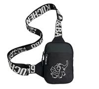 LEXICANMHS Sac Banane Enfant, 17 × 12 × 2 cm, Sangle 60-120 cm | 2 poches, motif éléphant musical joyeux, ouverture écouteurs et 3 façons de porter pour école, voyage et loisirs.