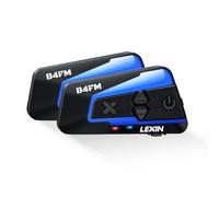 LEXIN 2X B4FM Intercom Moto Bluetooth de1-10 Motards, Partage de Musique