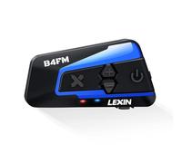 LEXIN B4FM Intercom Casque de Moto Bluetooth, Mains Libres 1-10 Motards, système de Communication avec Partage de Musique, écouteurs pour Moto