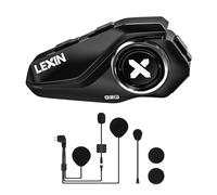 LEXIN G2P Intercom Moto Bluetooth avec 4 Coques Remplaçable, Communication Système, Réduction de Bruit, Kit Main Libre Moto, Oreillette Bluetooth pour Motocyclette/ATV/Vélo