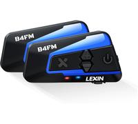2x LEXIN B4FM Intercom Moto 10 Voies Bluetooth 5.0 Communication Système Casque