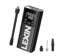 LEXIN P5 Compresseur d'air Portatif 150PSI, Gonfleur Pneus Électrique sans Fil 5000mAh, l'Écran LCD, Puissance Mobile avec Presta/Schrader pour Moto/Voiture/Vélo/Balle/Scoote