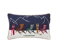 Lexington Coussin Ski resort éco. coton twill 30x50 cm White-Dark blue