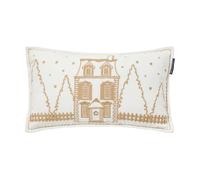 Lexington Coussin Winter House éco. coton velours 30x50 cm White-Light beige