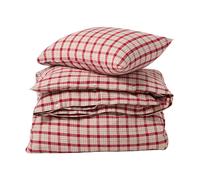 Lexington Parure de lit Red-beige Checked flanelle coton 2 pièces 50x60 cm. 150x210 cm