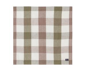 Lexington Serviette en tissu Checked Linen/Cotton 50x50 cm Olive