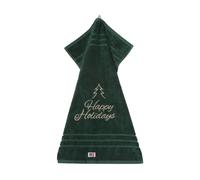Lexington Serviette Happy Holidays Juniper coton écologique 50x70 cm Green-Light Beige