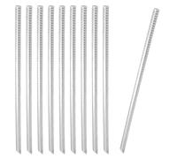 LEXININ Lot de 10 piquets droits pour clôture, jardin, 40 cm