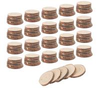 LEXININ Lot de 100 rondelles de bois naturel brut de 4 à 5 cm pour décorations artisanales